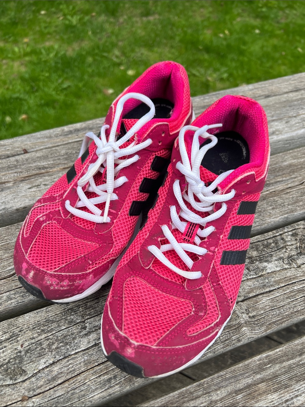 Adidas hot pink running shoes size 8.5